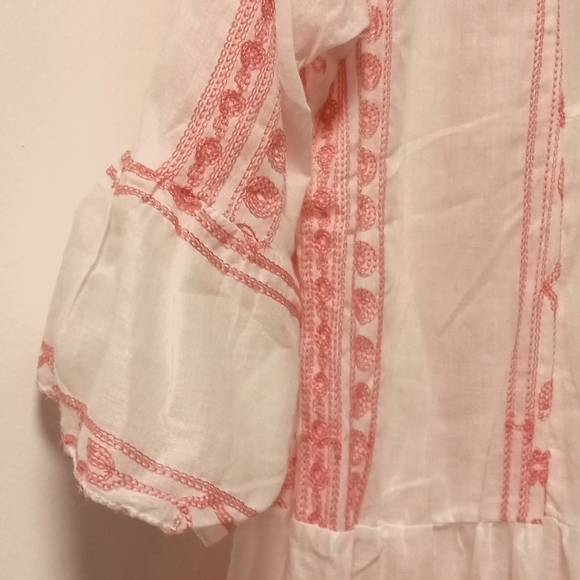 Boho Embroidered  Ethnic Maxi Dress made in Italy - Picture 4 of 8